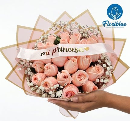Ramo de 24 Rosas Rosadas BB